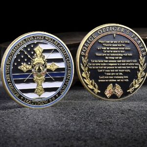 👮🆕Law Enforcement Coin With Police Officer Prayer Challenge Coin